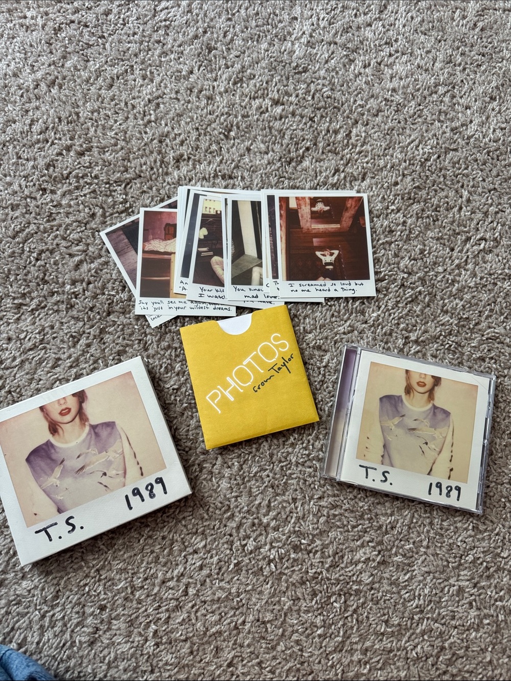 OG Taylor Swift 1989 CD with Polaroids. Broken CD case